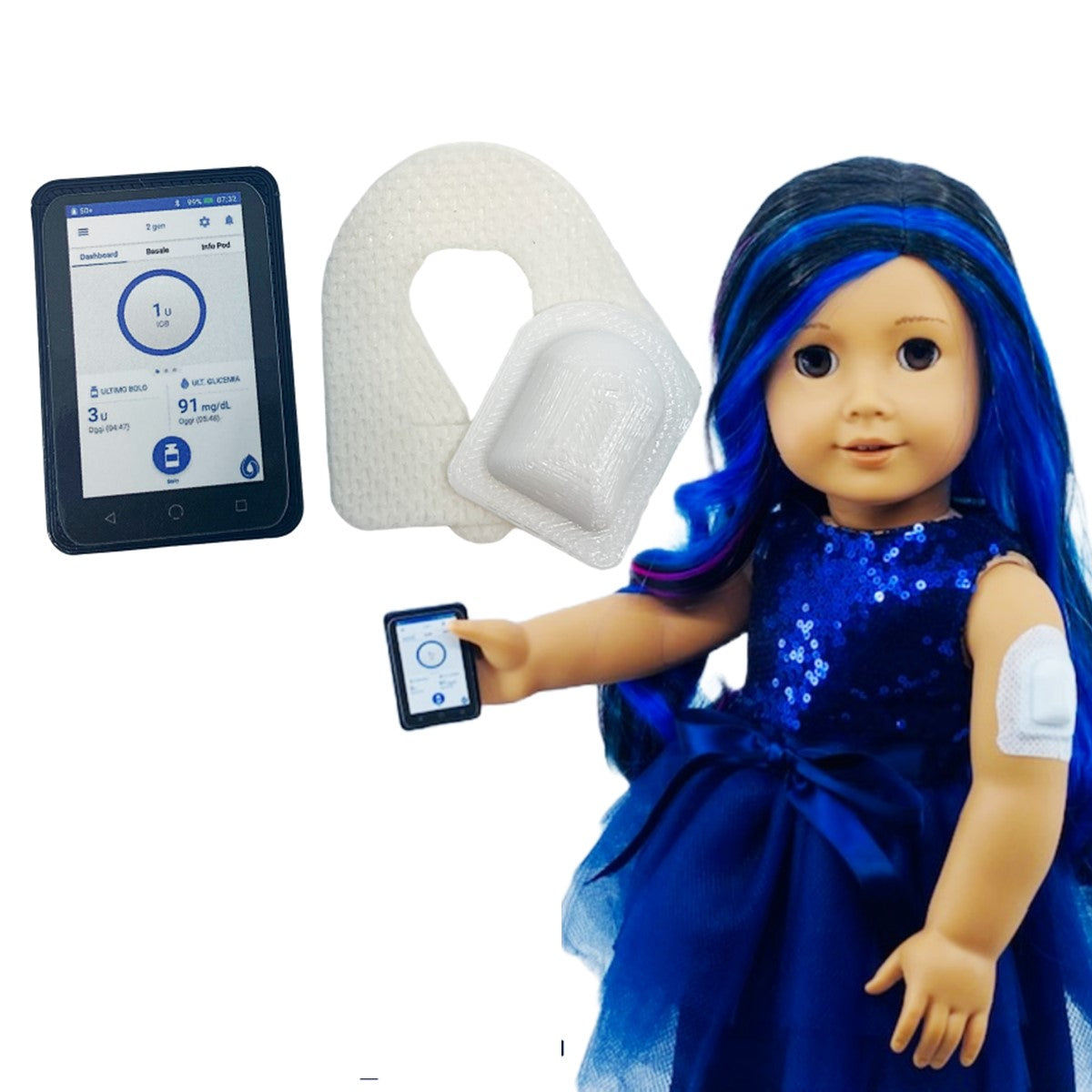 WarriorBuddy™ – play version of Insulet’s Omnipod® Insulin Management System | Handcrafted T1D Toy Accessory