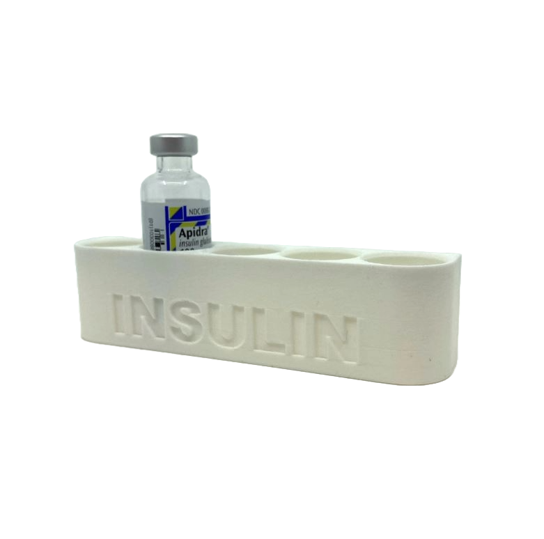 10mL Tall Wall-Mount Insulin Caddy – Holds 5 Vials | Refrigerator Organizer Compatible With Aprida® Lantus®