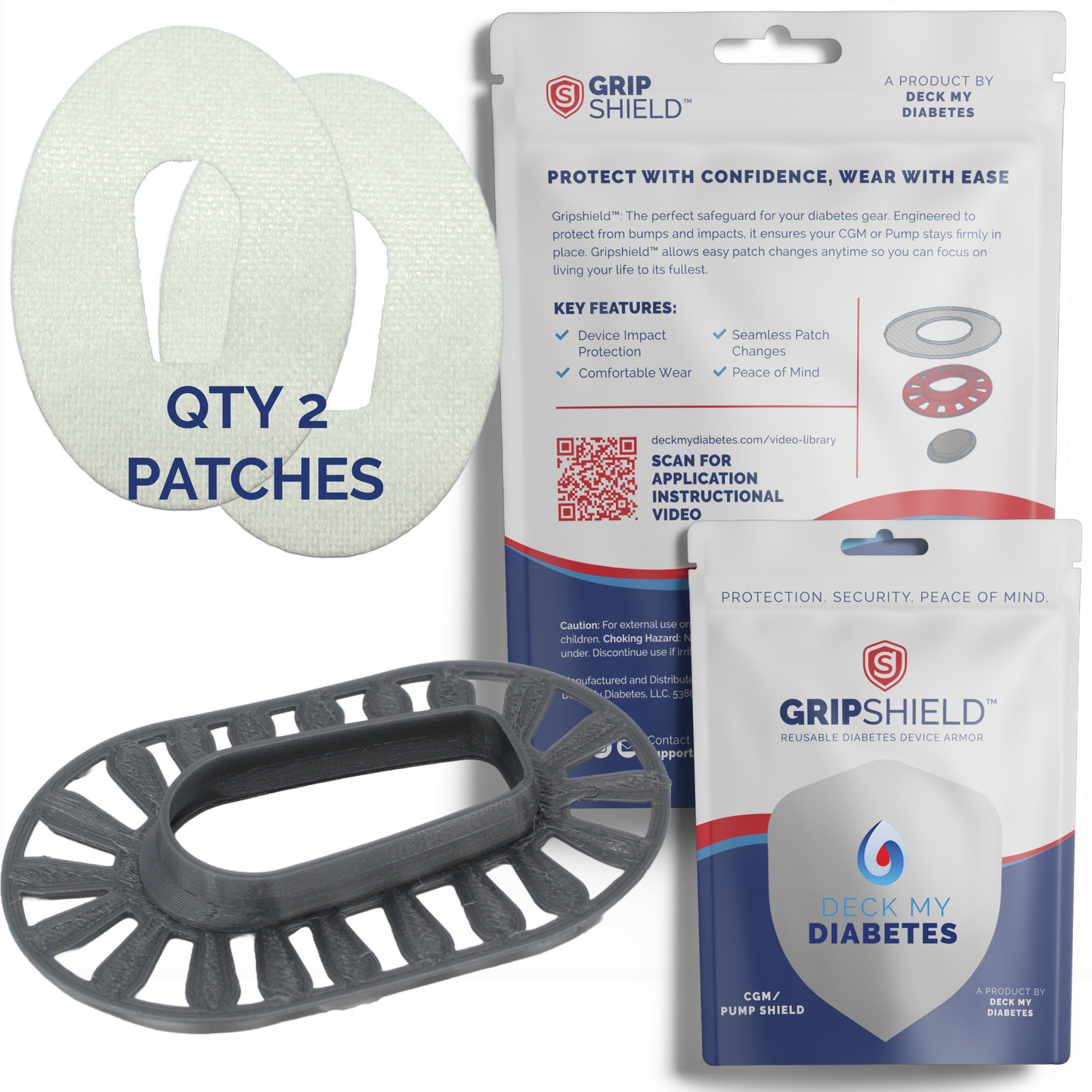 GripShield® Compatible With Dexcom G6® – Reusable Device Bump Protector | Secure & Comfortable Fit