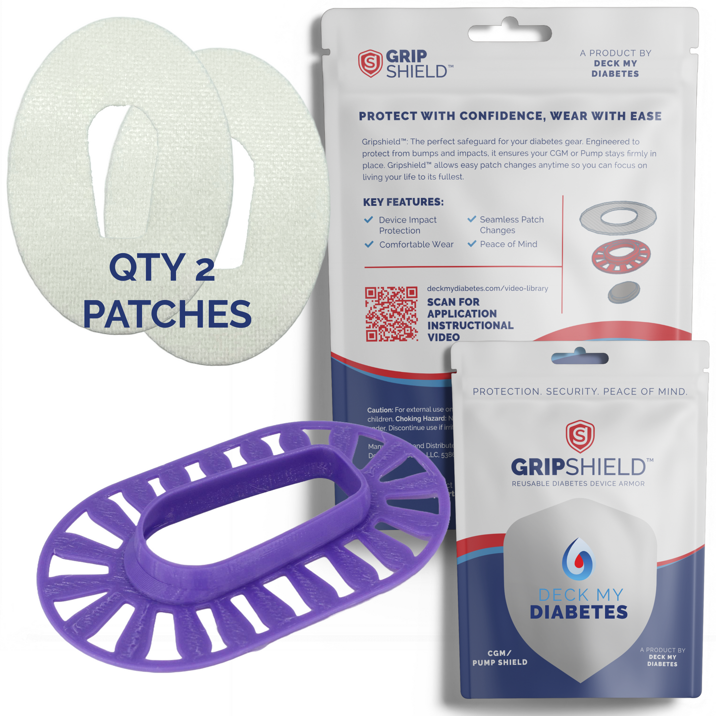 GripShield® Compatible With Dexcom G6® – Reusable Device Bump Protector | Secure & Comfortable Fit