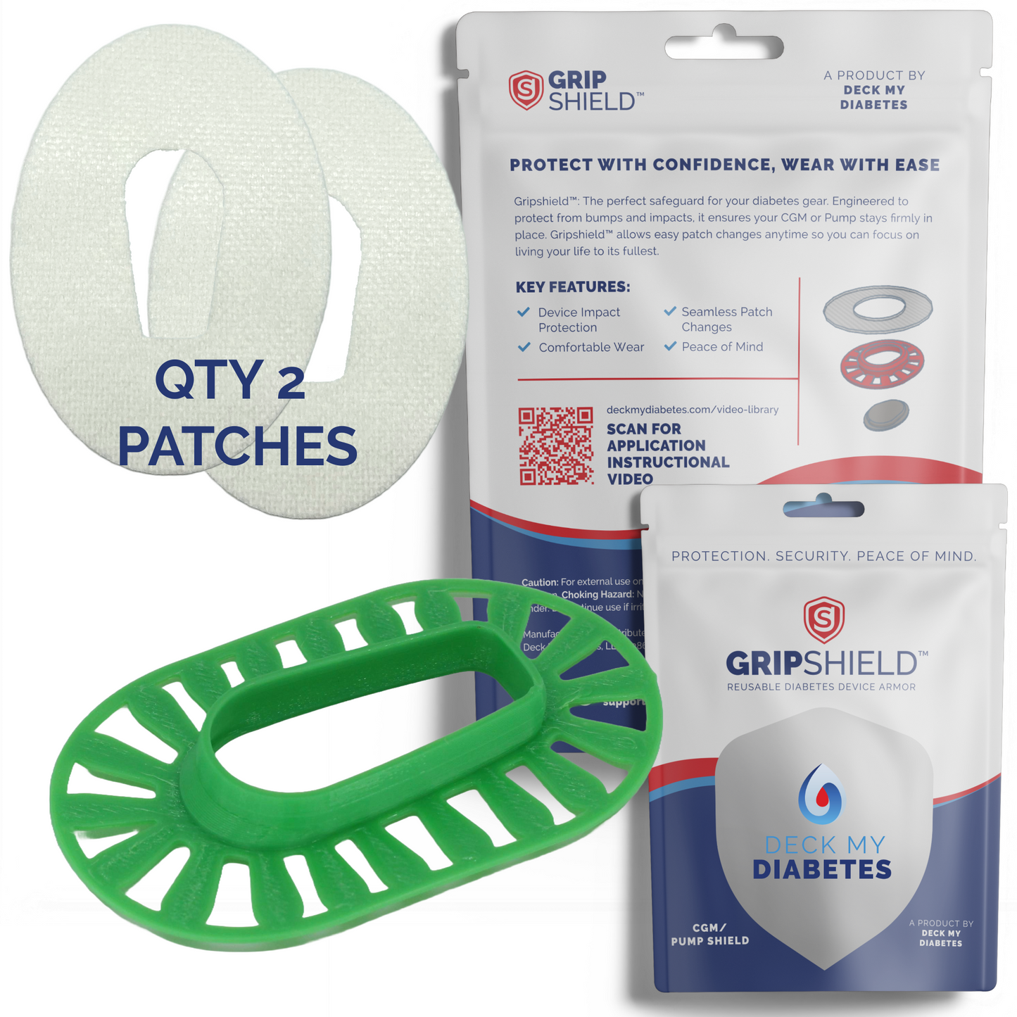 GripShield® Compatible With Dexcom G6® – Reusable Device Bump Protector | Secure & Comfortable Fit