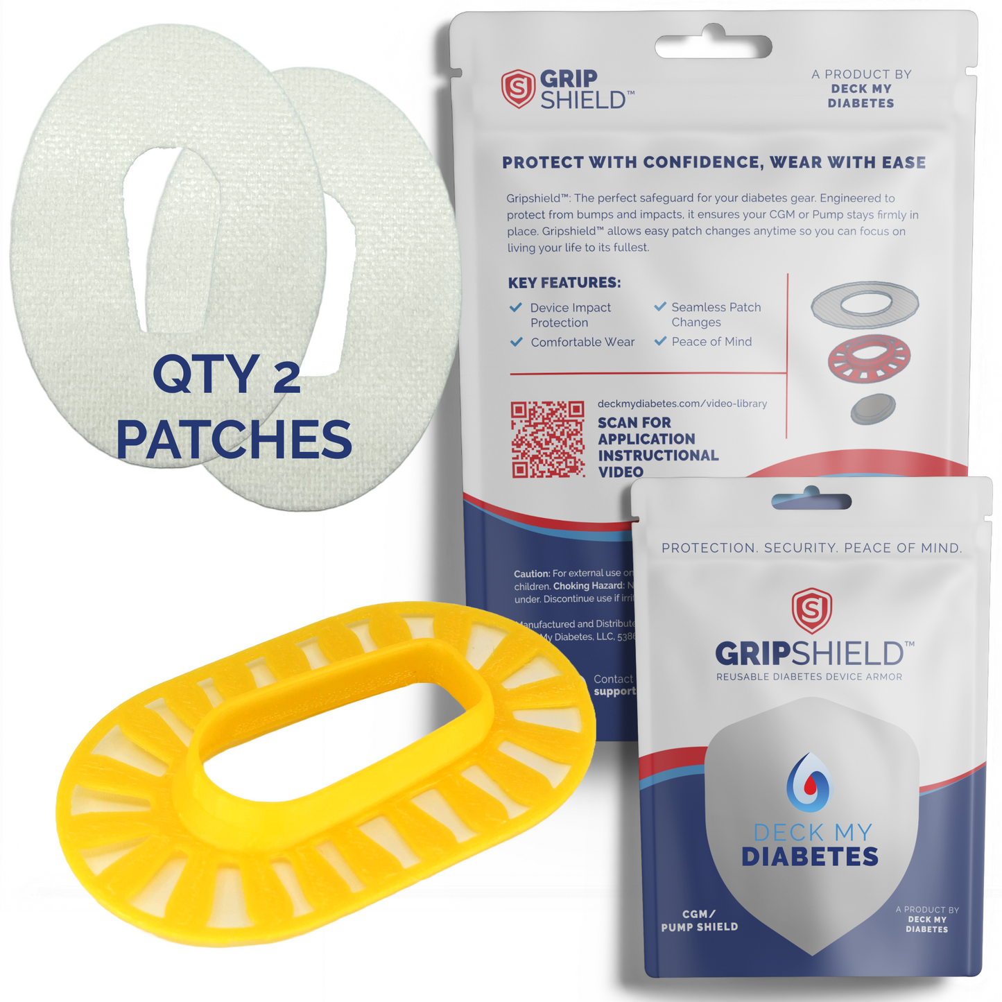 GripShield® Compatible With Dexcom G6® – Reusable Device Bump Protector | Secure & Comfortable Fit