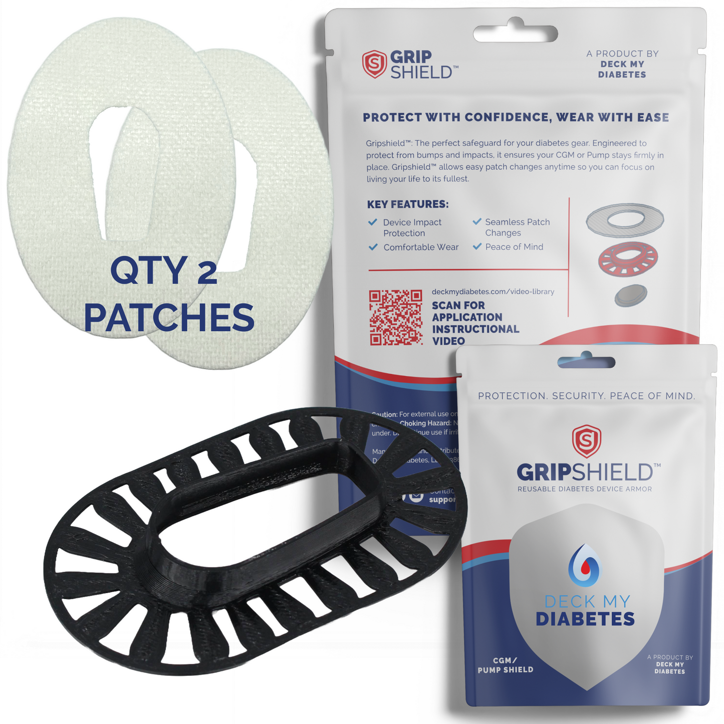 GripShield® Compatible With Dexcom G6® – Reusable Device Bump Protector | Secure & Comfortable Fit