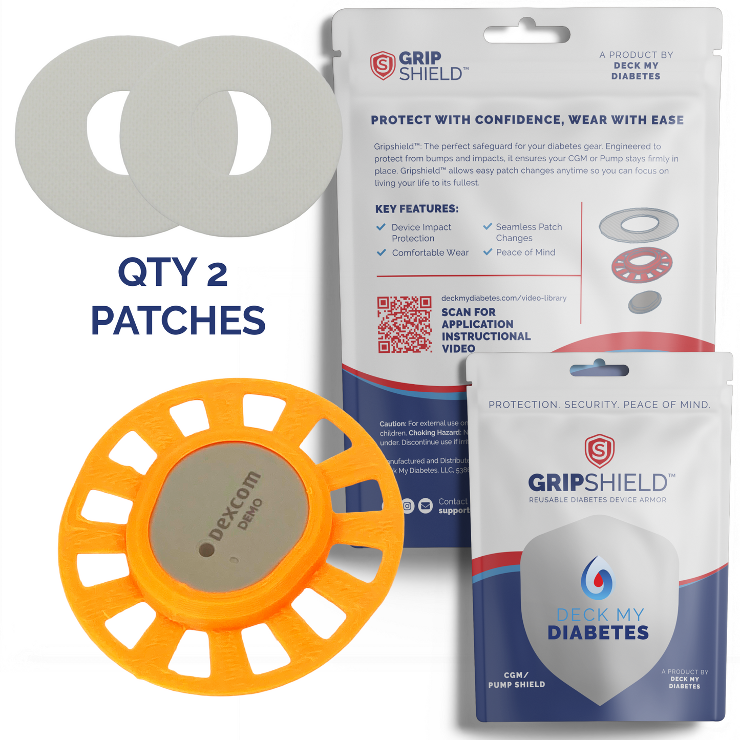 Reusable GripShield®  Compatible with Dexcom G7™/Stelo™ | Bump Protector