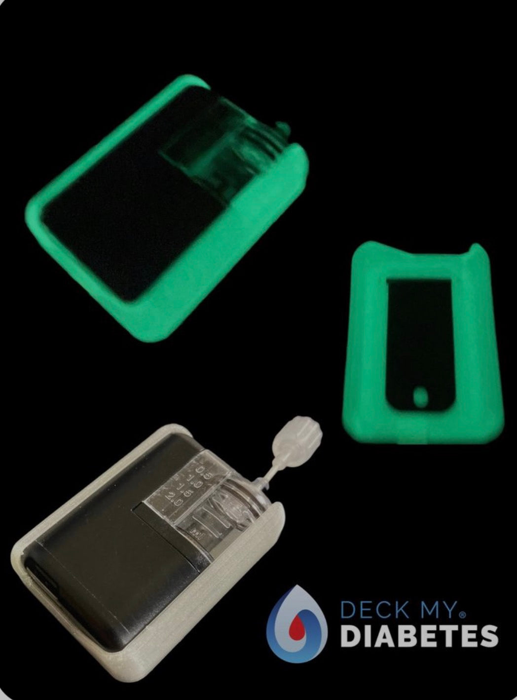 Exclusive ‘Glow Green’ Case Compatible with Tandem Mobi™-Reusable On Body SugarShield™ or Vertical Clip Case