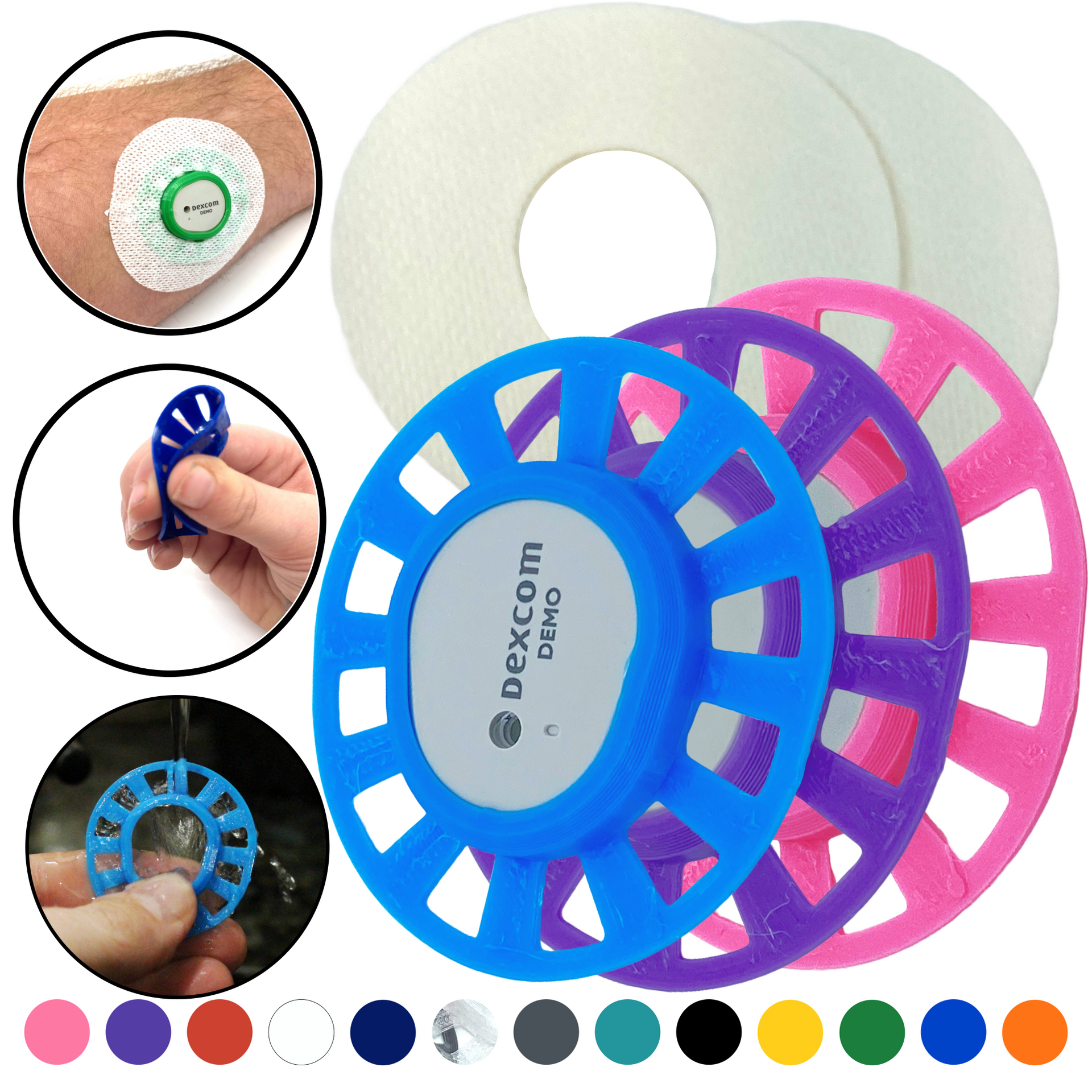 3-Pack Combo- Reusable GripShield® Compatible with Dexcom G7