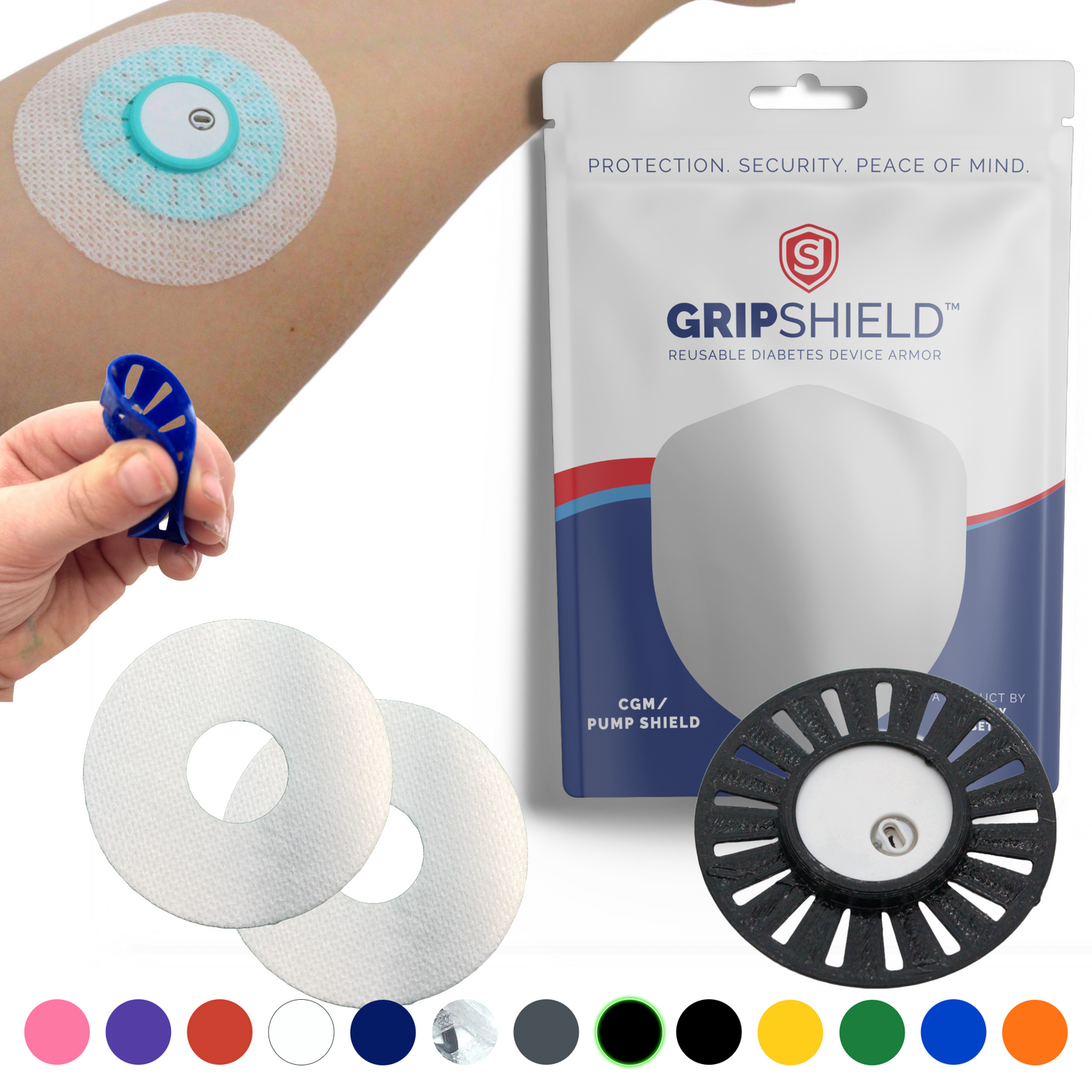 GripShield® Compatible With Libre® 3, Libre® 3 Plus & Minimed Instinct® – Reusable Device Protector | Secure & Comfortable Fit