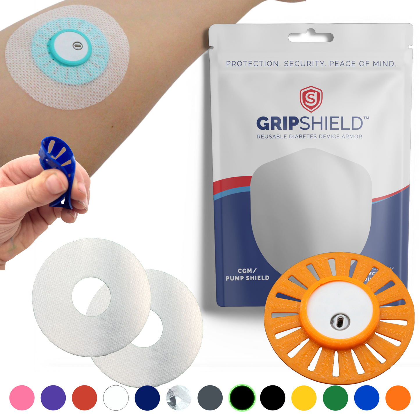 GripShield® Compatible With Libre® 3, Libre® 3 Plus & Minimed Instinct® – Reusable Device Protector | Secure & Comfortable Fit