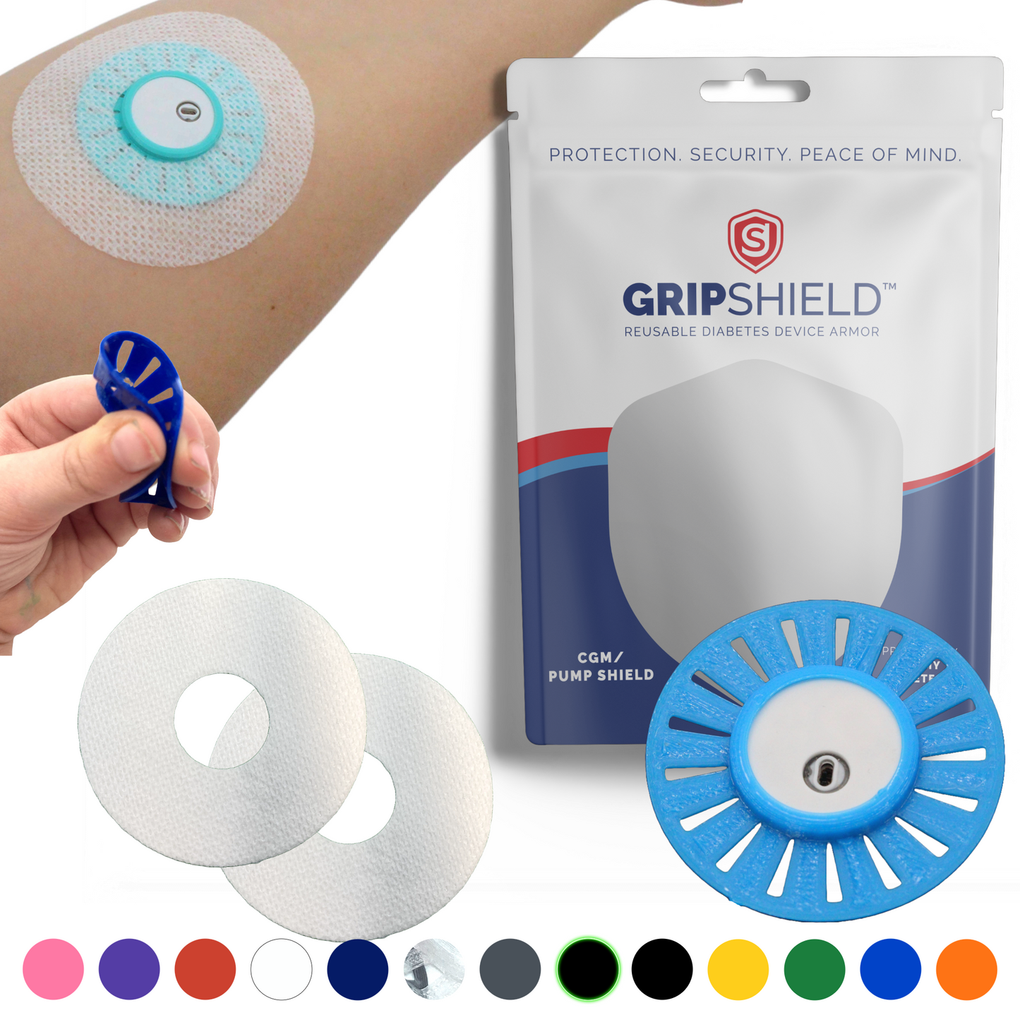 GripShield® Compatible With Libre® 3, Libre® 3 Plus & Minimed Instinct® – Reusable Device Protector | Secure & Comfortable Fit