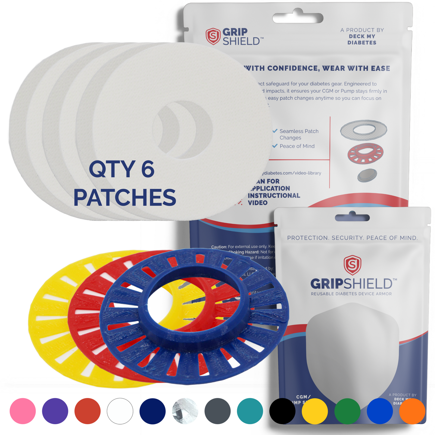 3-Pack Combo Reusable GripShield® Compatible with Libre® 2+