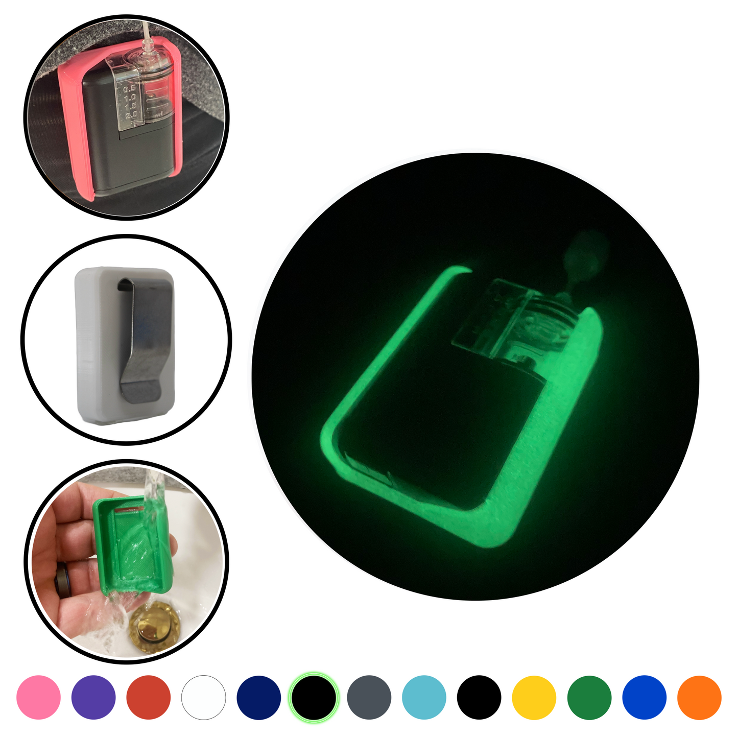 3 Pack Combo- Vertical Clip Cases Compatible with Tandem Mobi™- Stainless Steel Clip