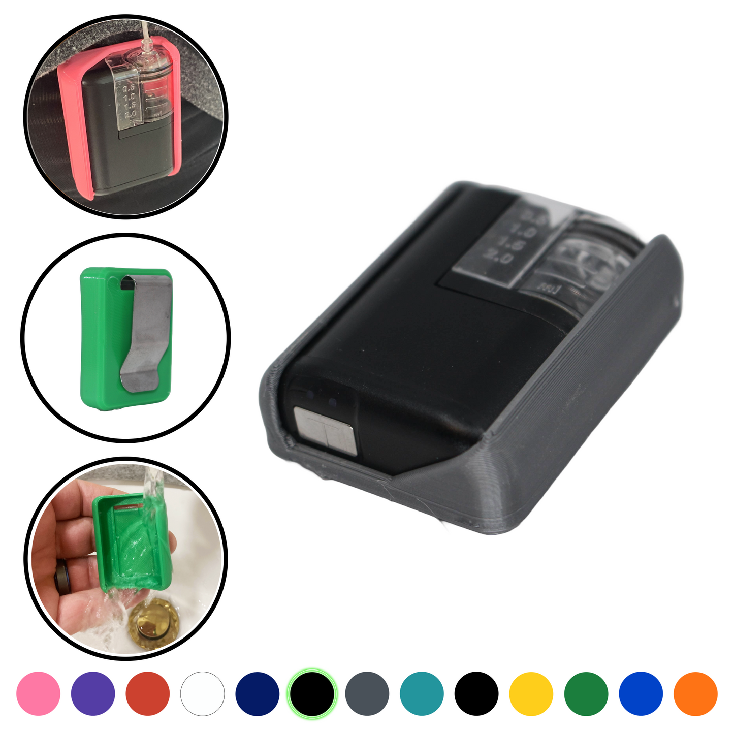 3 Pack Combo- Vertical Clip Cases Compatible with Tandem Mobi™- Stainless Steel Clip