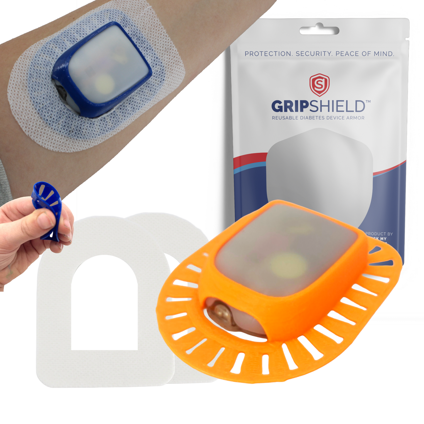 GripShield® Compatible With  Insulet’s Omnipod® Insulin Management System | Reusable Bump Protection