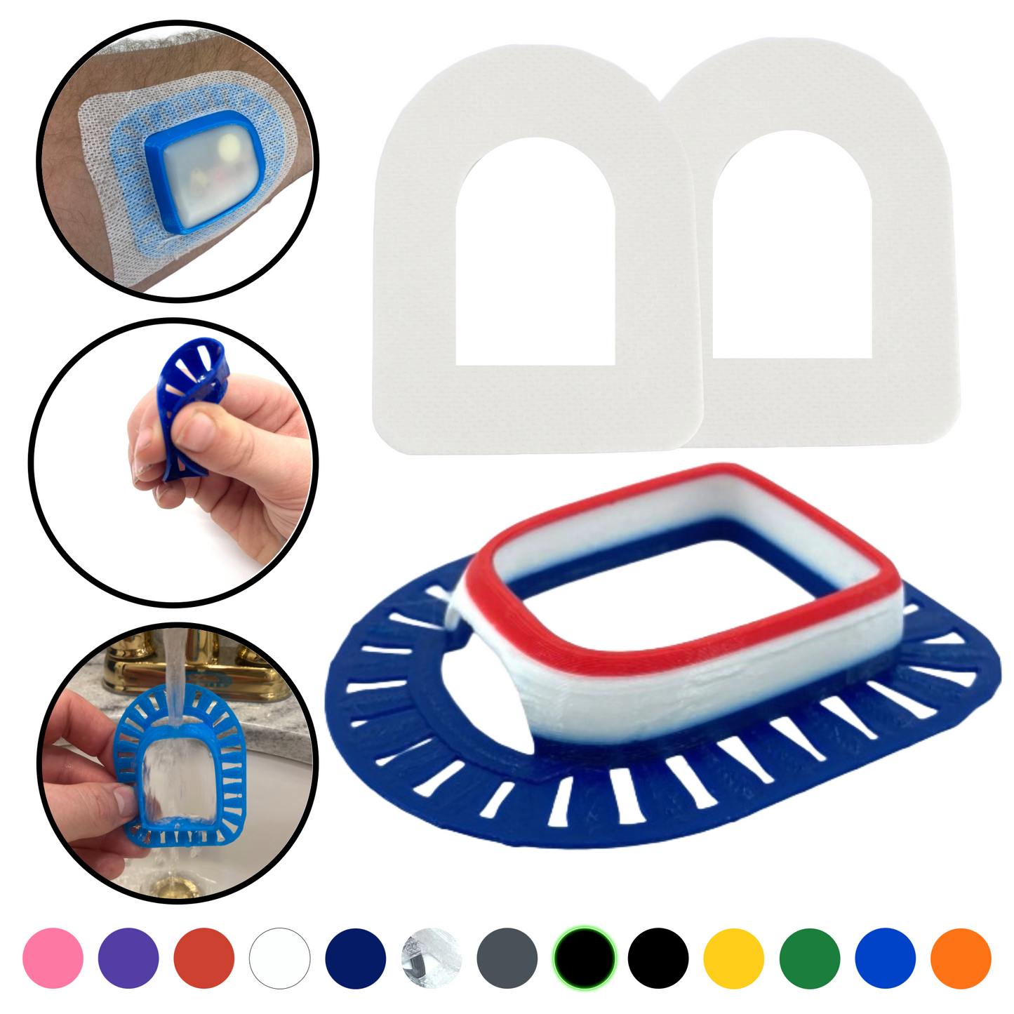 GripShield® for Pod Pump – Multicolor Custom Stripes | Bump Protection Compatible with Omnipod®