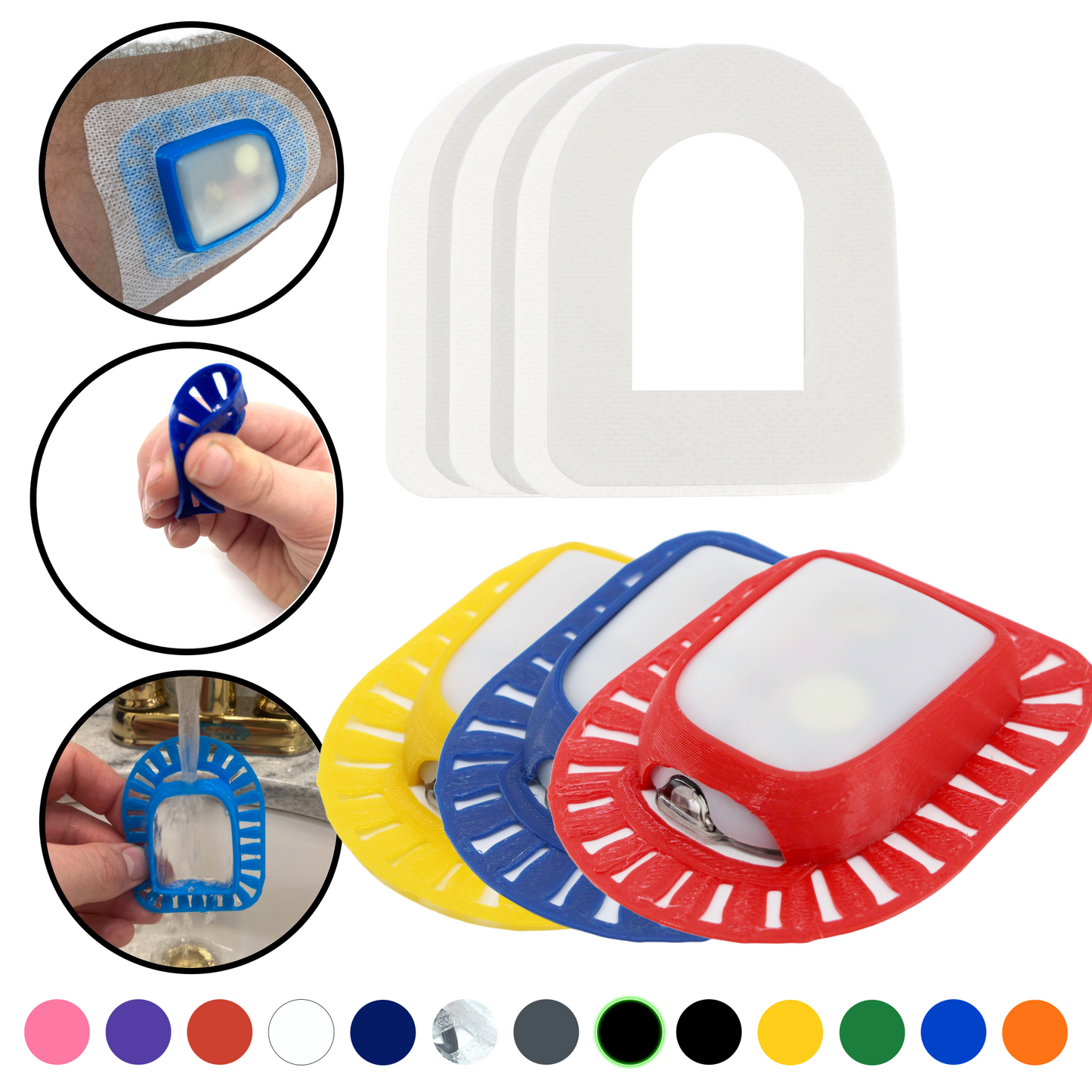 GripShield® Compatible with Insulet’s Omnipod® Insulin Management System – 3-Pack Combo | Bump Protection