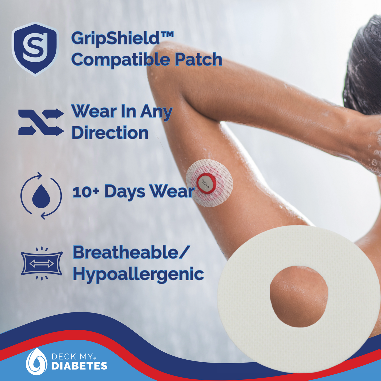 10 Pack- Overlay Patches Compatible with Dexcom G7™ | Waterproof & Hypoallergenic