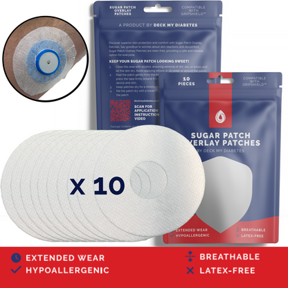 10 Pack- Overlay Patches Compatible with Libre® 2 Plus™| Waterproof & Hypoallergenic
