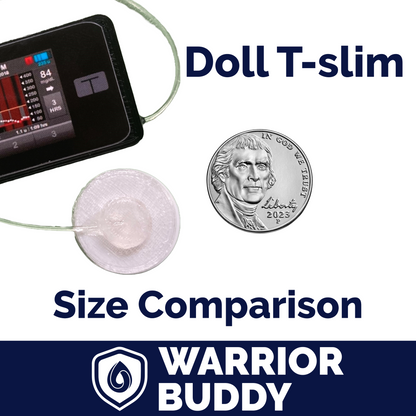 WarriorBuddy™ 't:slim X2™' toy for 18" Dolls and Plush Toys | Handcrafted T1D Pump Accessory