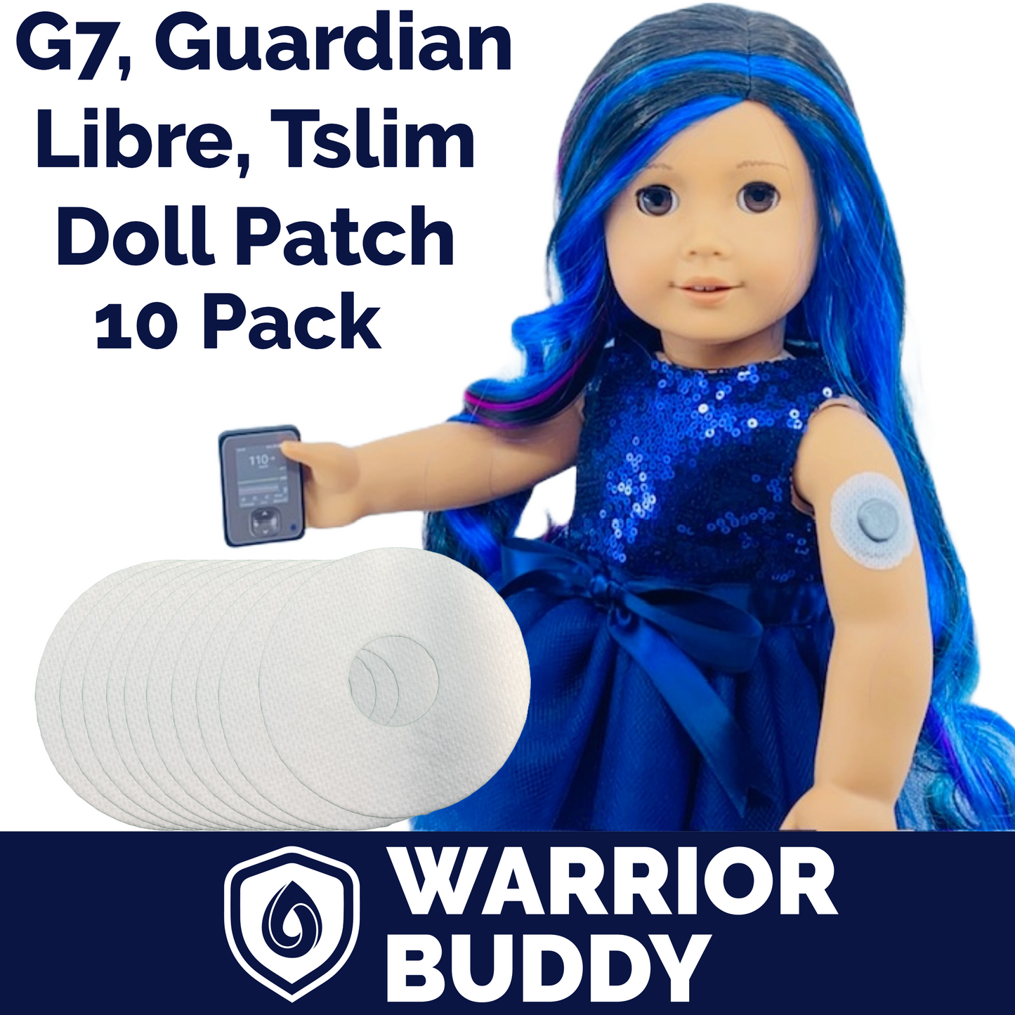 WarriorBuddy™ 10-Pack Overlay Patches for Doll Devices | Select Device Type