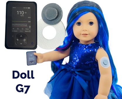WarriorBuddy™ 'Dexcom G7™' Toy for 18" Dolls and Plush Toys | Handcrafted T1D CGM Accessory