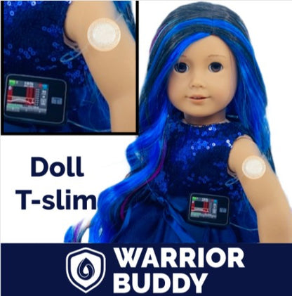 WarriorBuddy™ 't:slim X2™' toy for 18" Dolls and Plush Toys | Handcrafted T1D Pump Accessory
