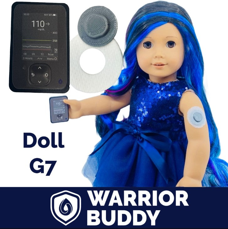 WarriorBuddy™ 'Dexcom G7™' Toy for 18" Dolls and Plush Toys | Handcrafted T1D CGM Accessory