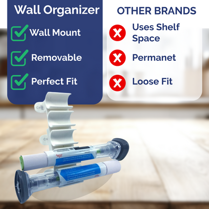 Pen Wallmount –  Holds 5 Pens | Refrigerator Organizer for AutoInjector™ pens