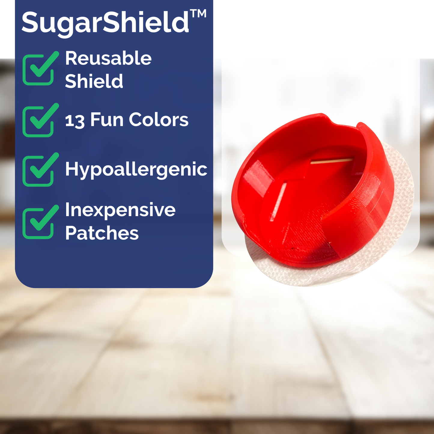 Flexible + Reusable On Body SugarShield™ Compatible with Twiist™- 2 Sample Patches Included