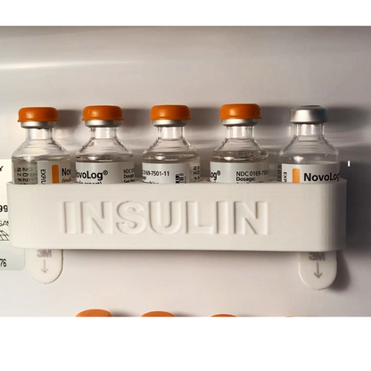 U-100 Wall-Mount Insulin Caddy™ – Holds 5 Vials | Refrigerator Organizer